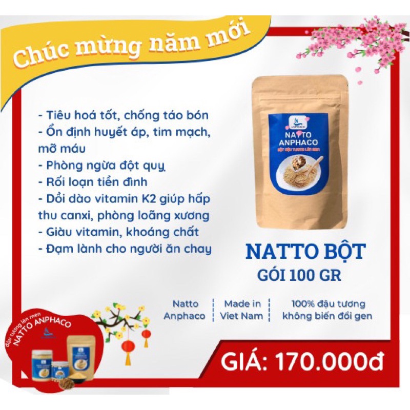 BỘT ĐẬU TƯƠNG LÊN MEN NATTO ANPHACO 100gr