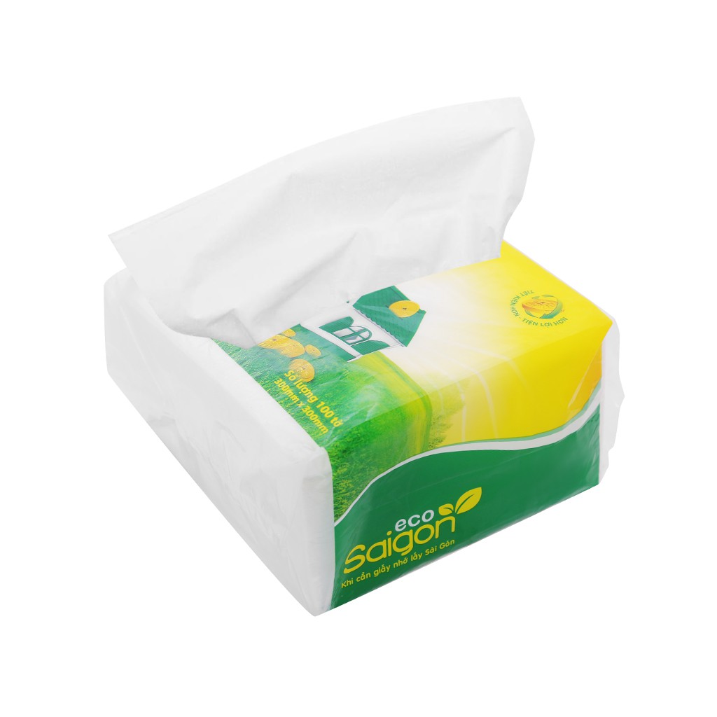 Khăn giấy ăn Saigon Eco 1 lớp gói 100 tờ