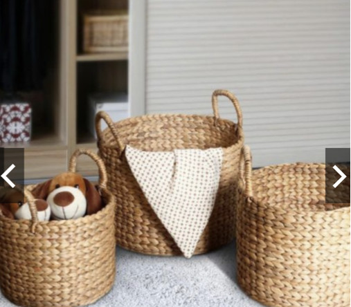 Giỏ lục bình tròn có tay cầm đủ size  ongtre® (Vietnam)