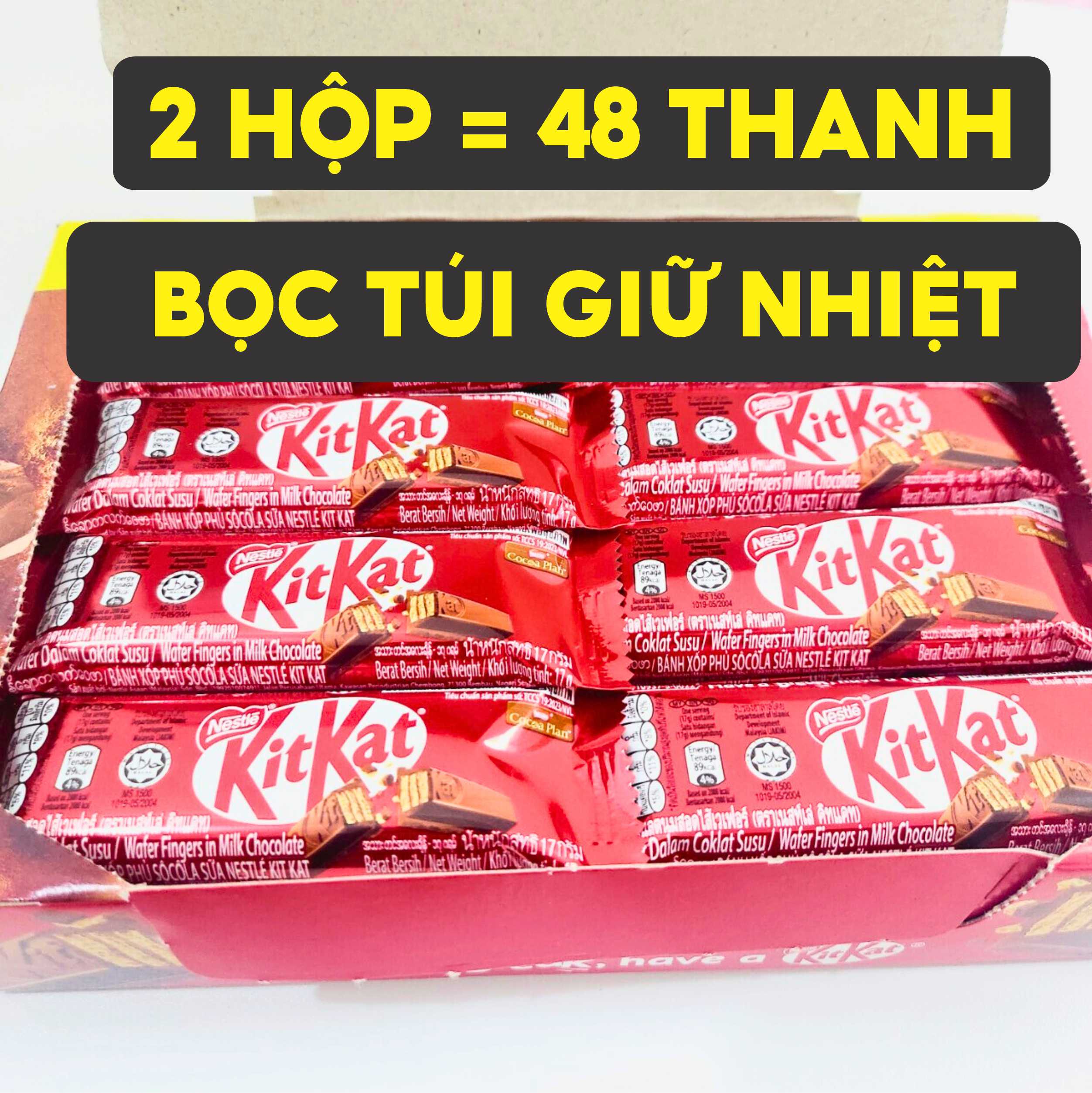 KITKAT Socola hộp 48 thanh x 17g date 05.2025