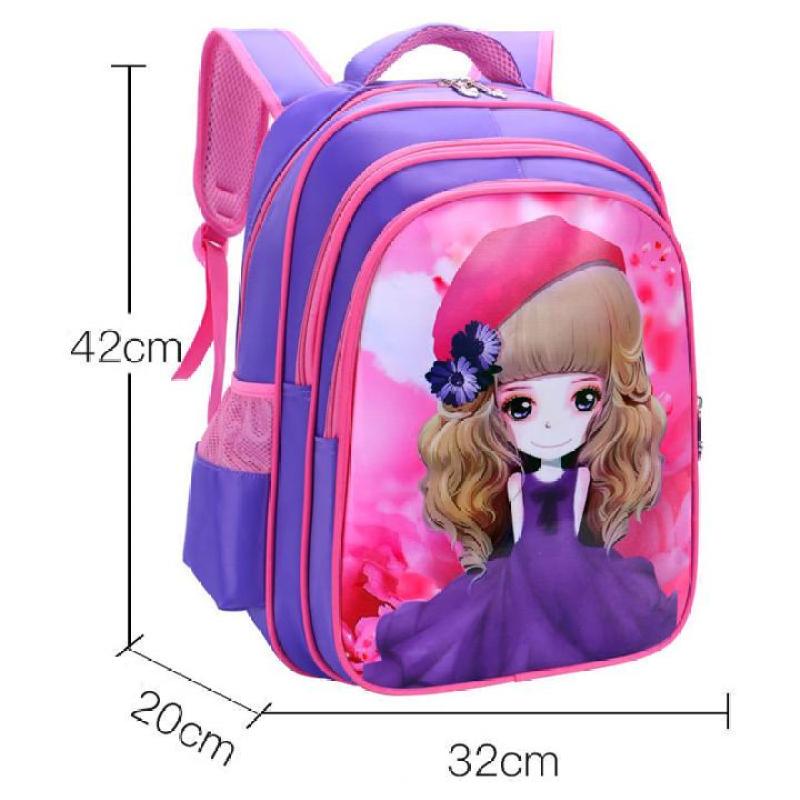 Giá bán Balo học sinh 3 ngăn lớn siêu nhẹ với thiết kế dễ thương (42cm X 32cm X 20cm) TX00184 vải dù siêu nhẹ, chống thấm cực kỳ tốt, không độc hại, không có mùi hôi