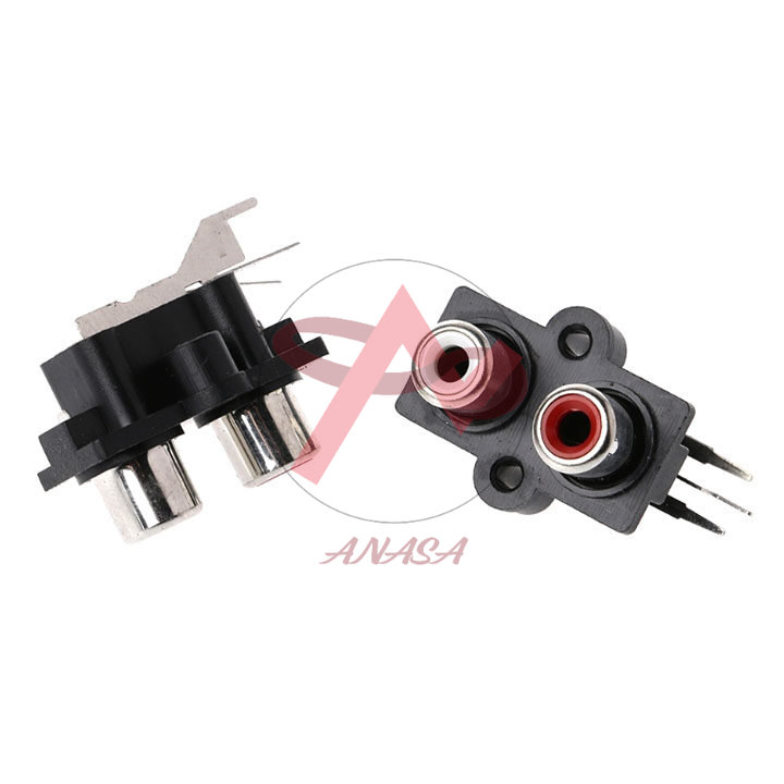 Jack AV Âm Thanh Audio 2 Lỗ 1 Trắng 1 Đỏ AV2