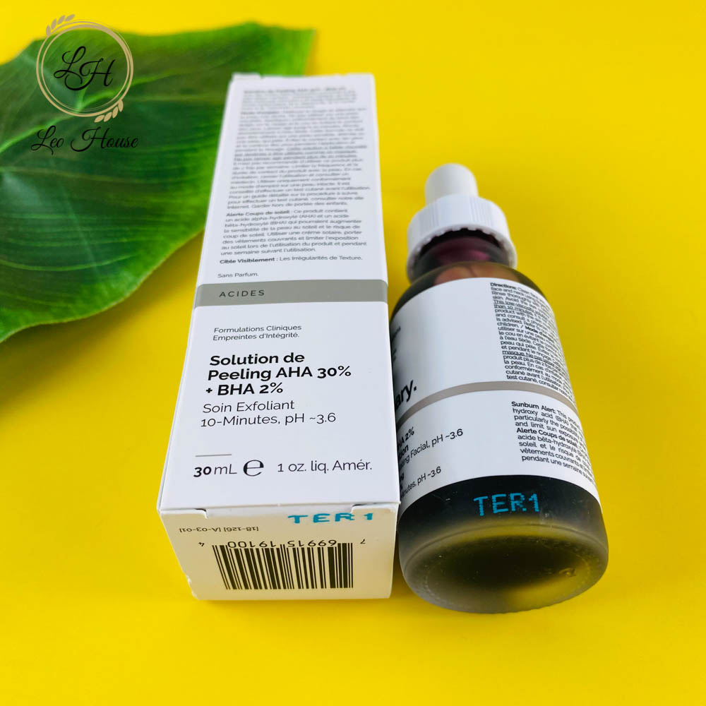 Tẩy tế bào chết hóa học The Ordinary AHA 30% + BHA 2% Peeling Solution 30ml