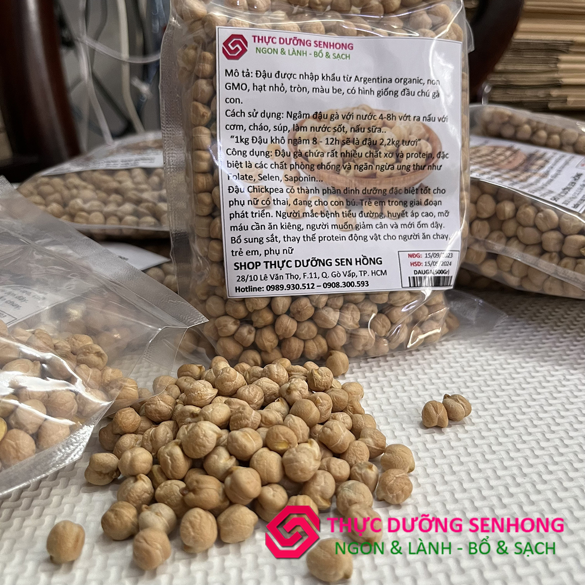 Đậu gà Argentina  Chickpeas - 500gr - hạt lớn size 9mm