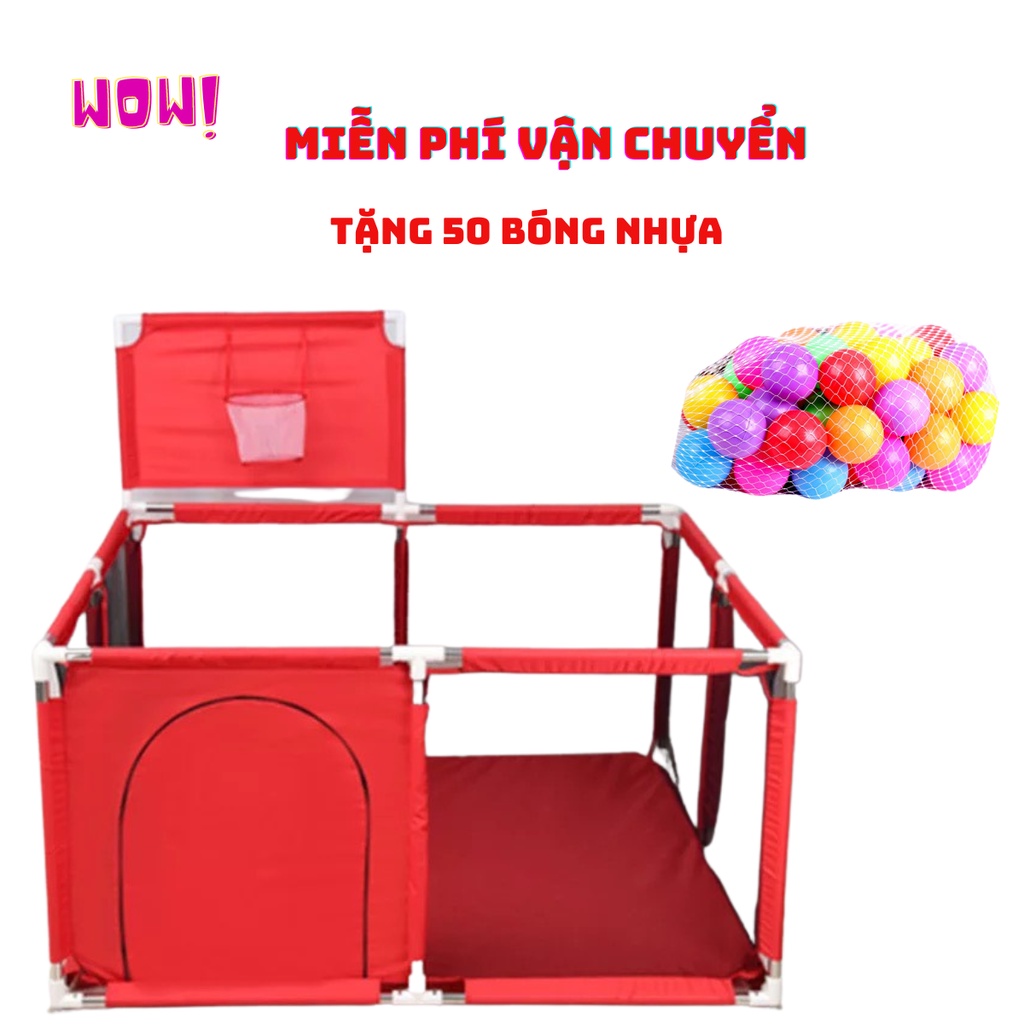 Quây cũi kiêm nhà bóng cho bé tặng kèm 30 bóng nhựa holla
