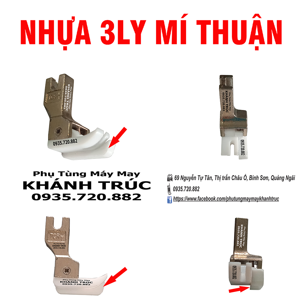 Chân vịt nhựa mí 3ly máy may công nghiệp 1kim