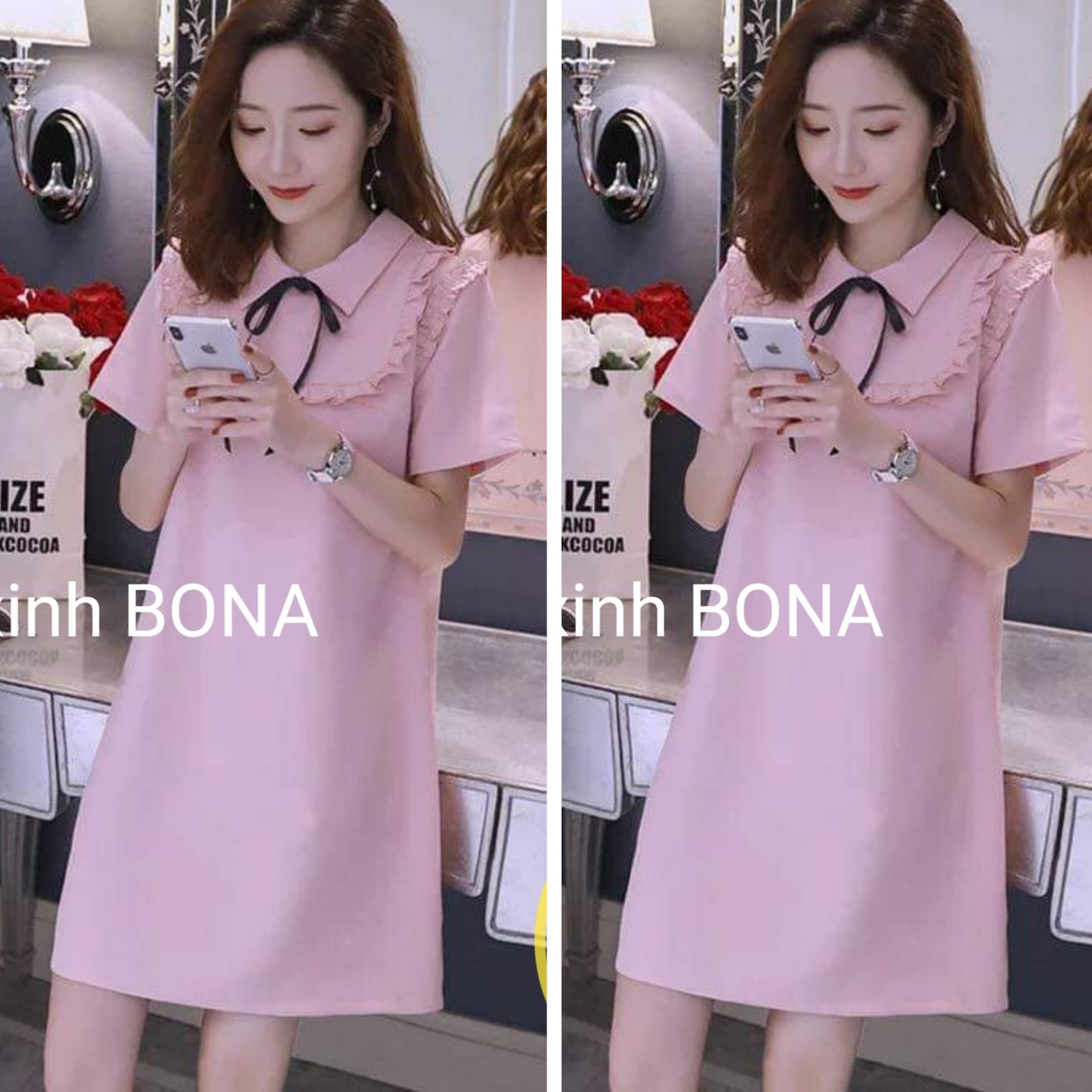 Váy Đầm công sở bigsize chất liệu cát lụa cao cấp dáng suông chữ A thiết kế thanh lịch