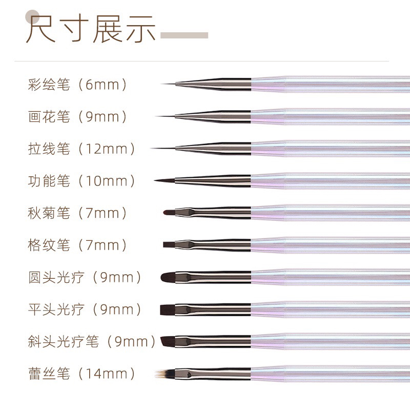bộ cọ cán trong 10 cây và 15 cây