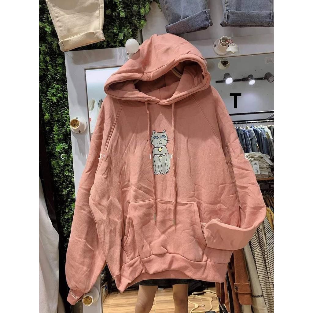 Áo hoodie mèo đeo chuông DTR1119