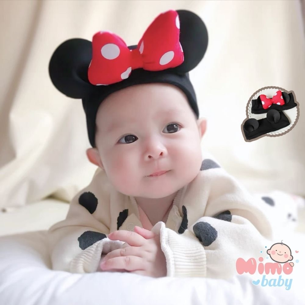Băng đô bản to nơ mickey dễ thương cho bé