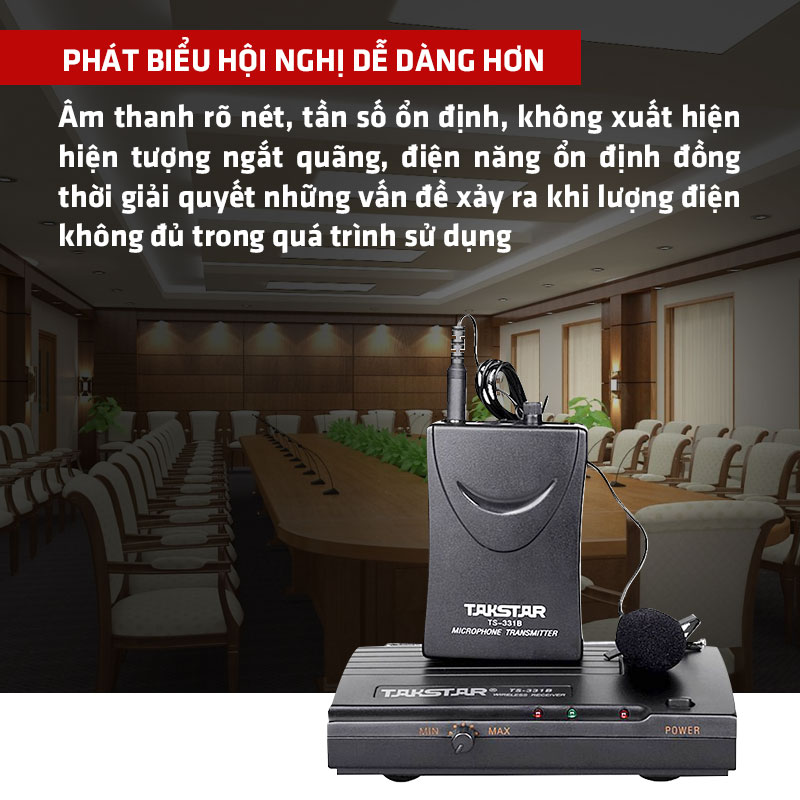 Micro gài áo không dây Takstar TS-331B [Bản mới 2020]