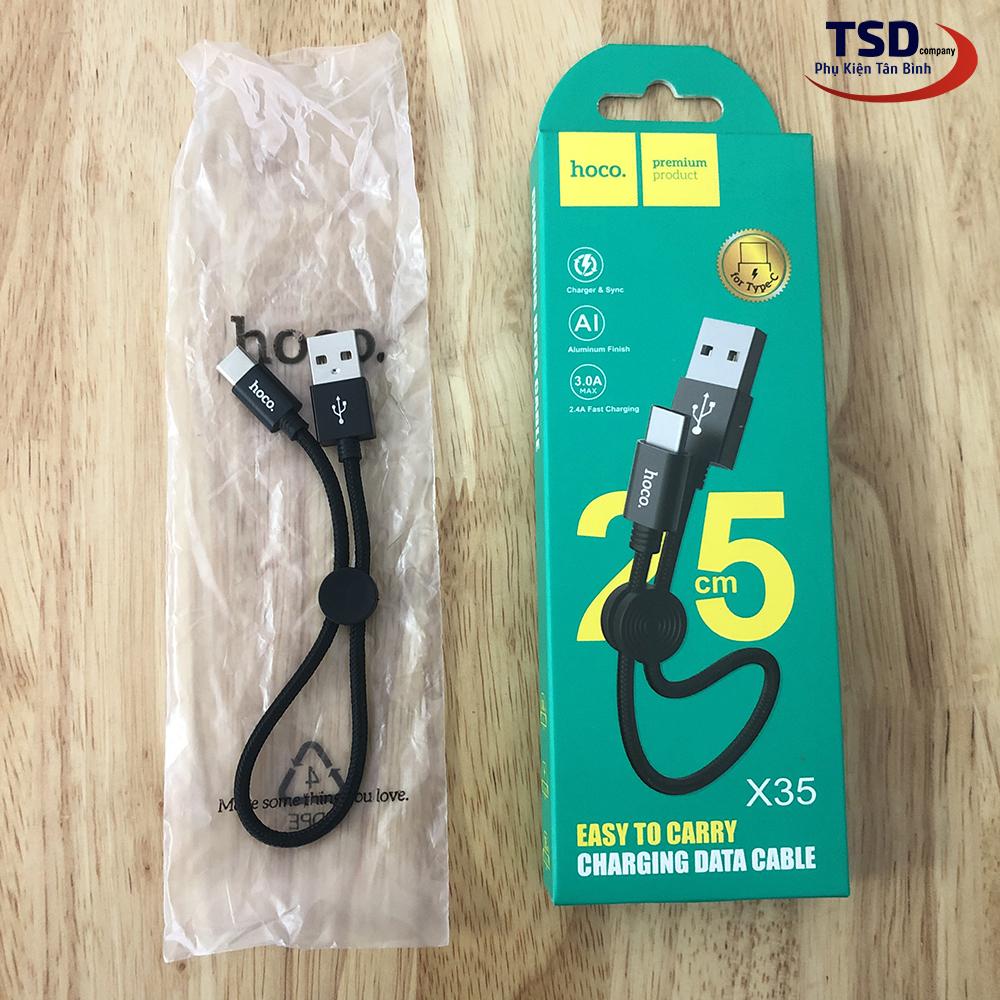 Genuine Hoco X35 Type C Quick Charge Cable Long 25CM