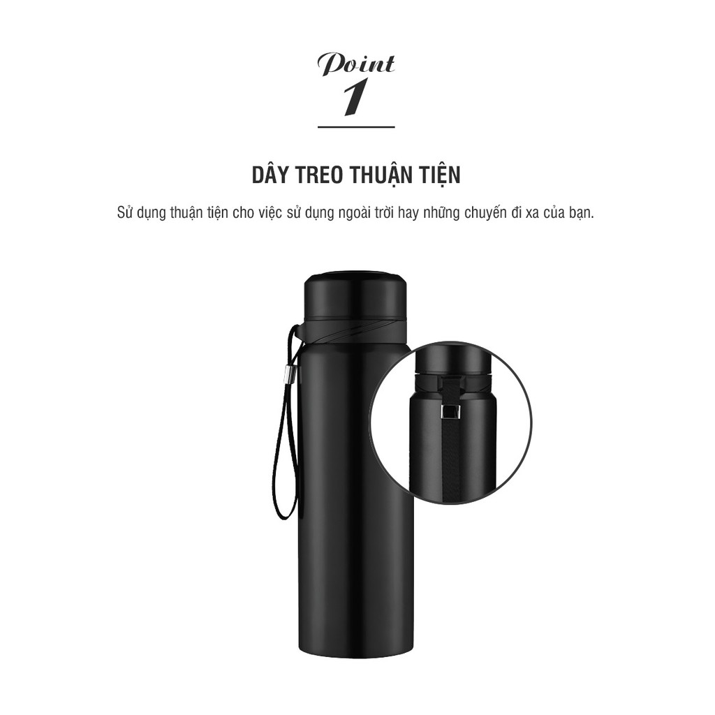 [HCM]Bình giữ nhiệt Lock&Lock Vacuum Bottle 800ml LHC6180FU
