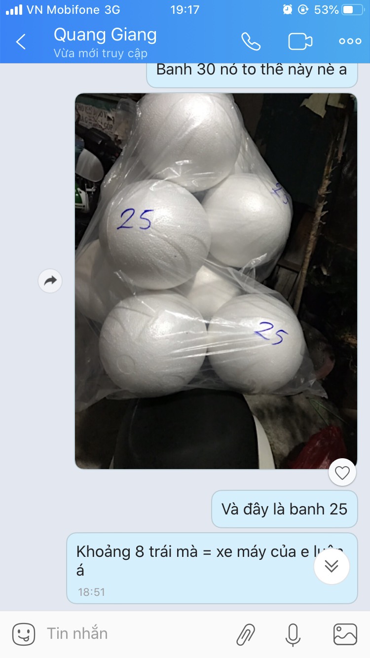 Combo 5 Banh xốp tròn kích thước 4cm