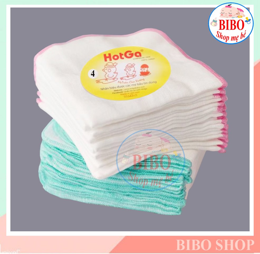 Khăn sữa gạc 4 lớp5 lớp hotga khăn sữa cho bé sơ sinh
