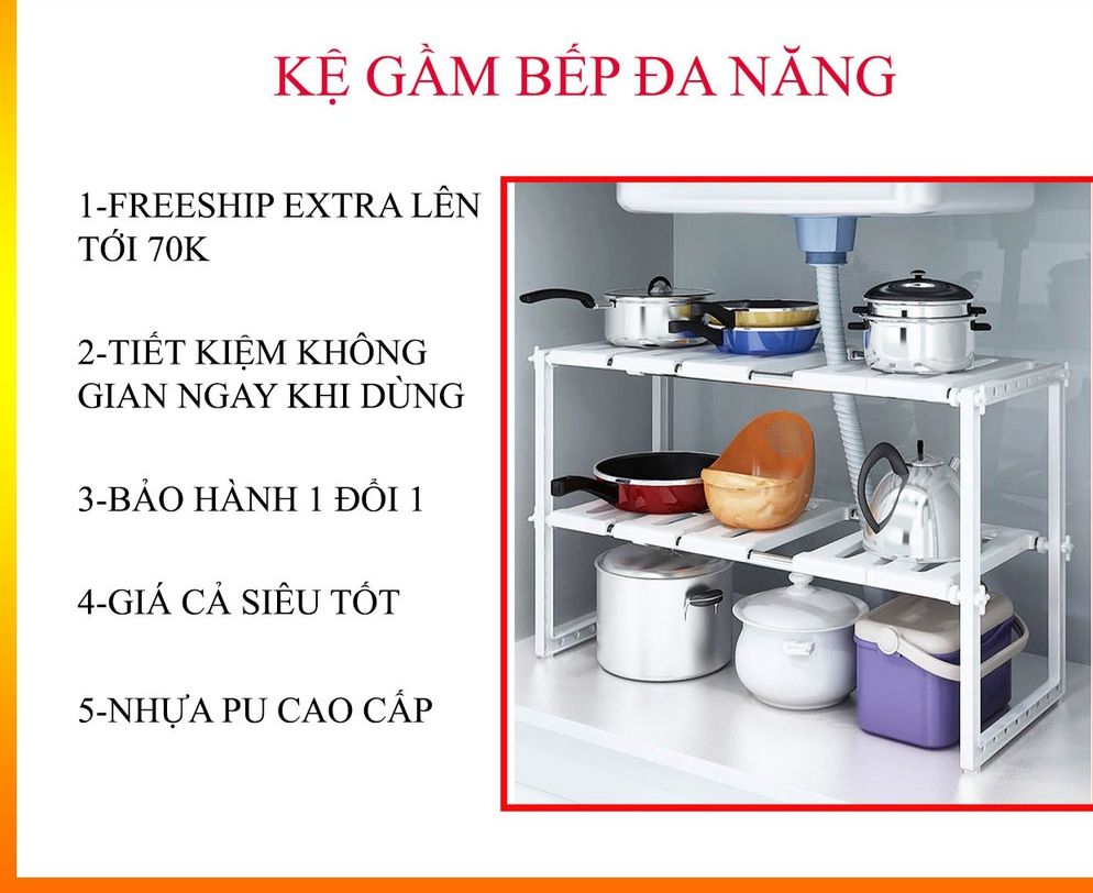 KỆ ĐỂ GẦM BẾP ĐA NĂNG -TIỆN ÍCH