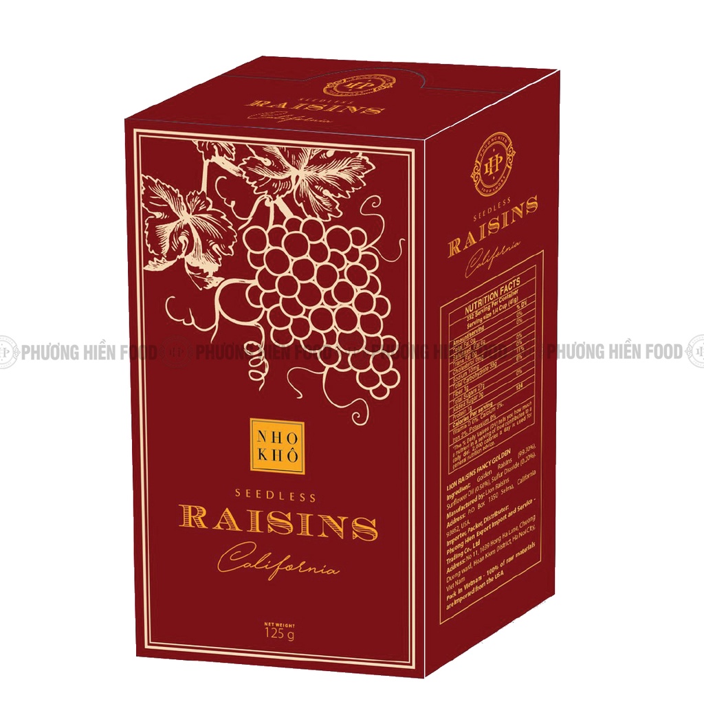 Nho khô vàng PH Raisins 125g