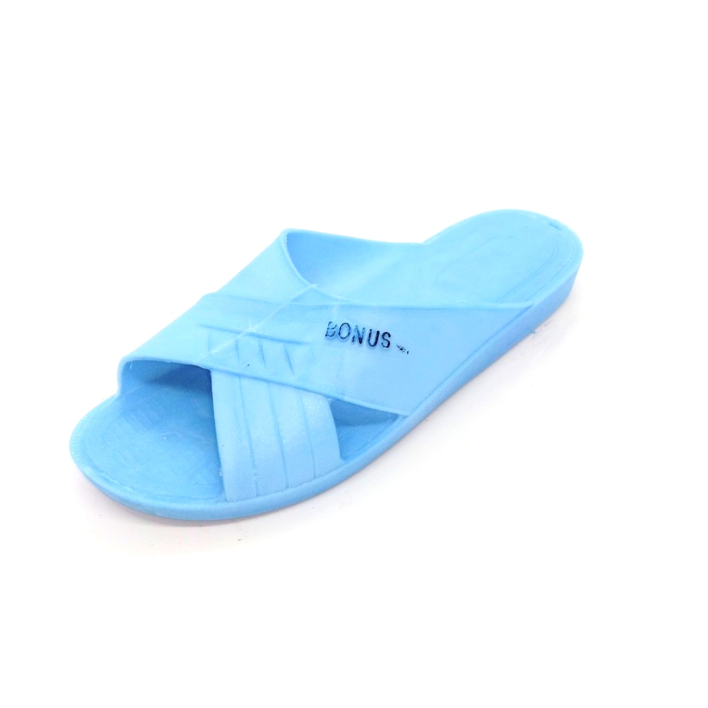 Dép nhựa trắng xanh Cẩm Đạt - chọn lên 2 size