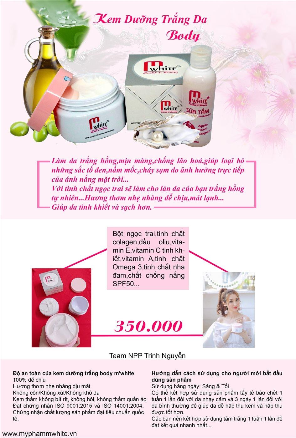Kem Dưỡng Trắng Da Body Mwhite