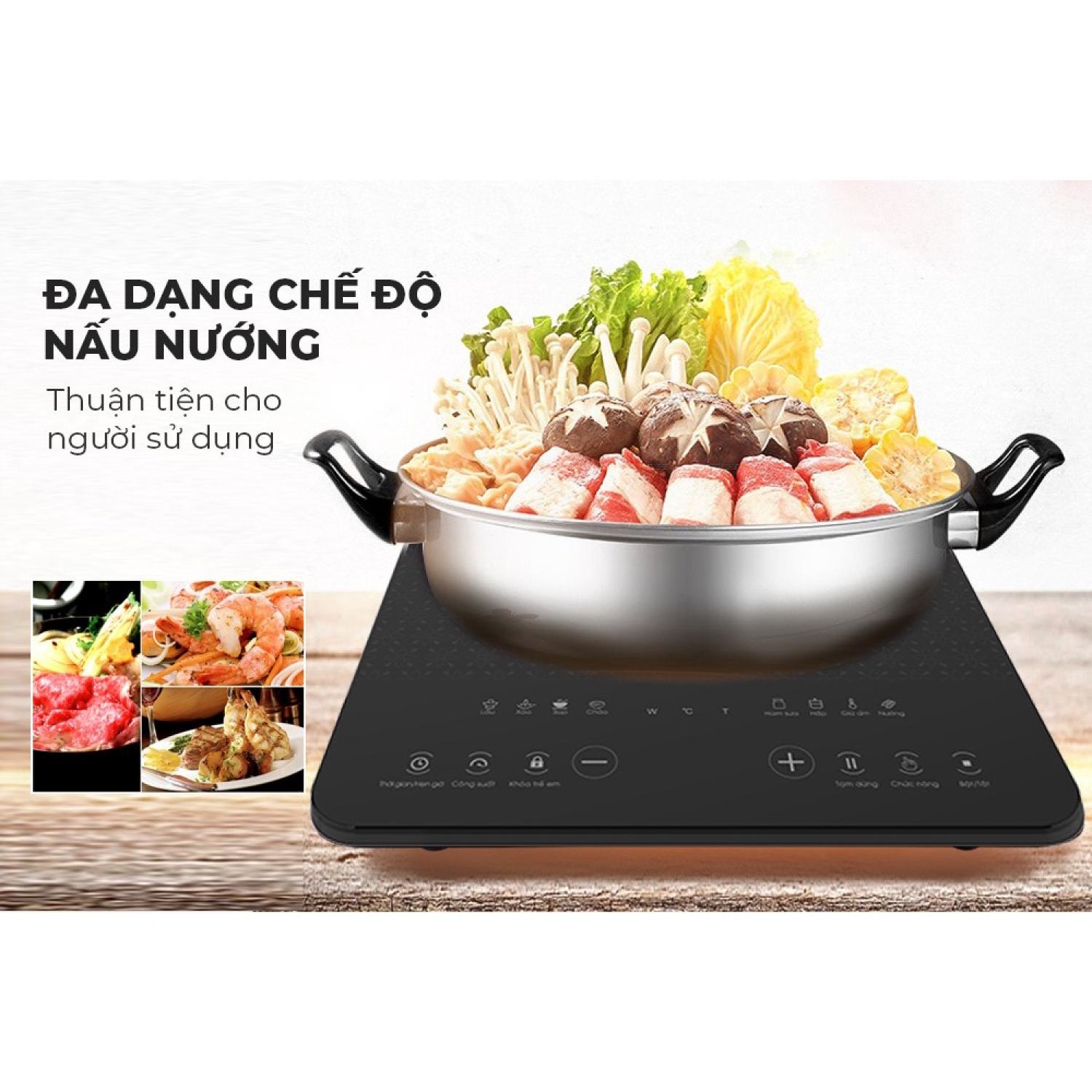 Bếp từ cảm ứng Sunhouse SHD6802 (Tặng Nồi)