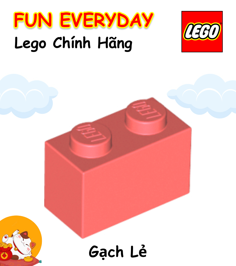 Gạch lẻ LEGO 3004 Brick 1 x 2 [Chính hãng]