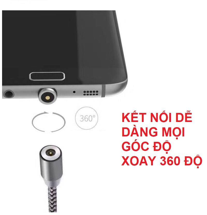 Cáp sạc nam châm LIGHTNING/ MICRO USB/ TYPE C dây dù Dài 1.2 mét 2 mét - ATDTECH