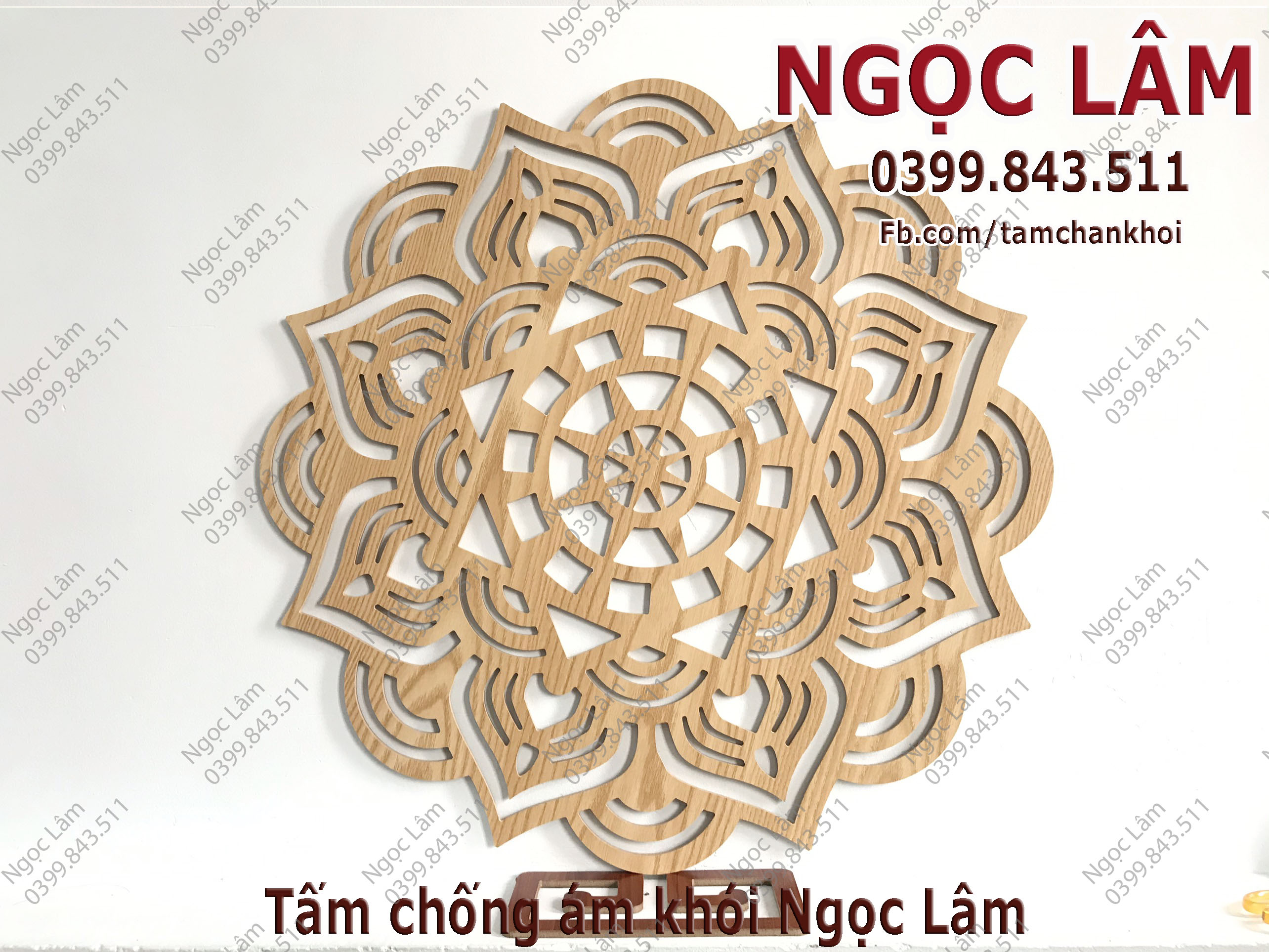Ốp trang trí ban thờ 41x41cm hoa Sen