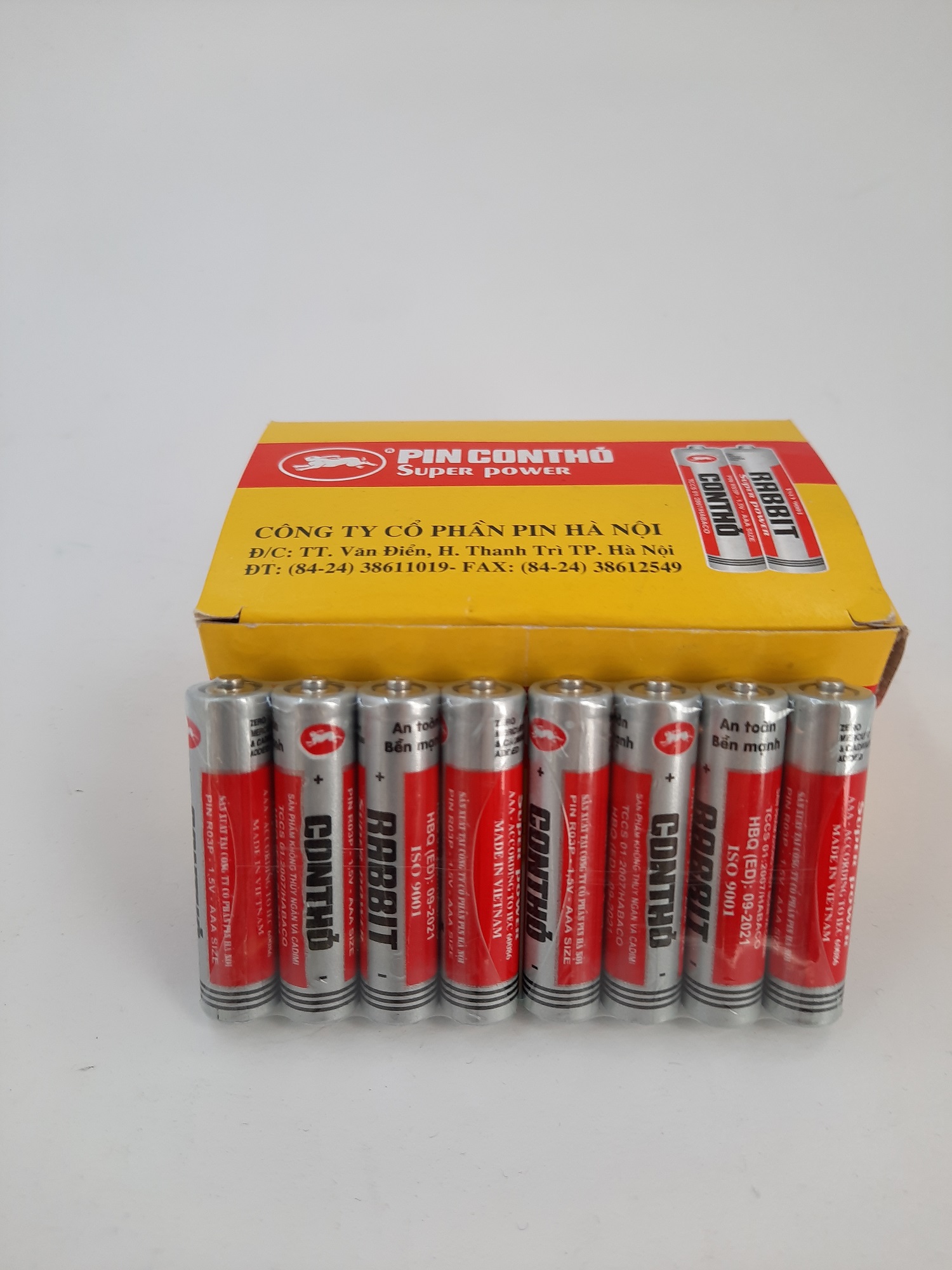 Combo 2 vỉ 8 viên Pin con thỏ 1,5V (rabbit / AA)