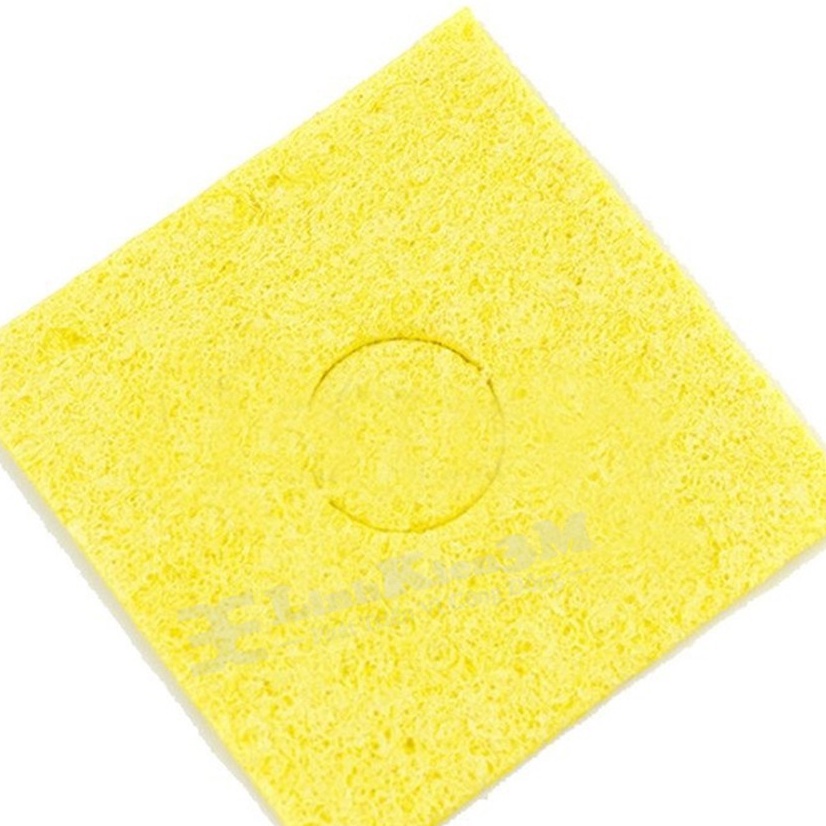 Bọt Biển Chùi Mỏ Hàn 6X6Cm Loại Xịn 🍀Miếng Bọt Làm Sạch Mũi Hàn