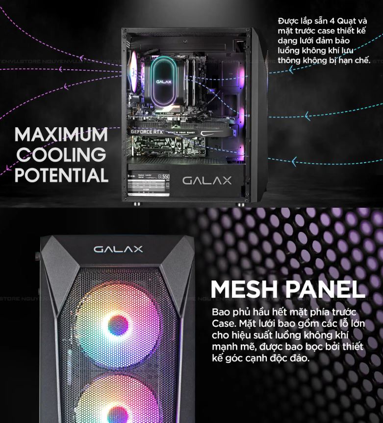 Galax revolution-05 Mid Tower black case | White-authentic
