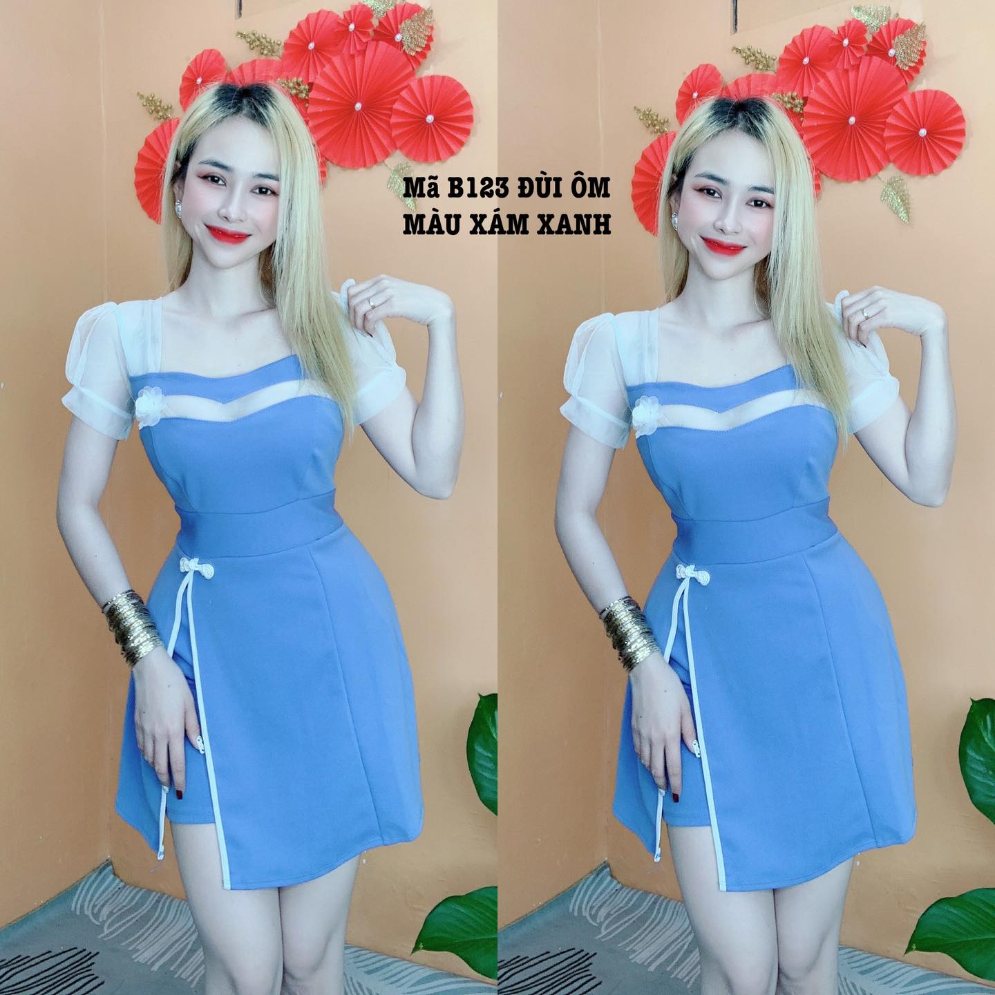 SÉT ĐẦM KÈM QUẦN XINH XẮN
