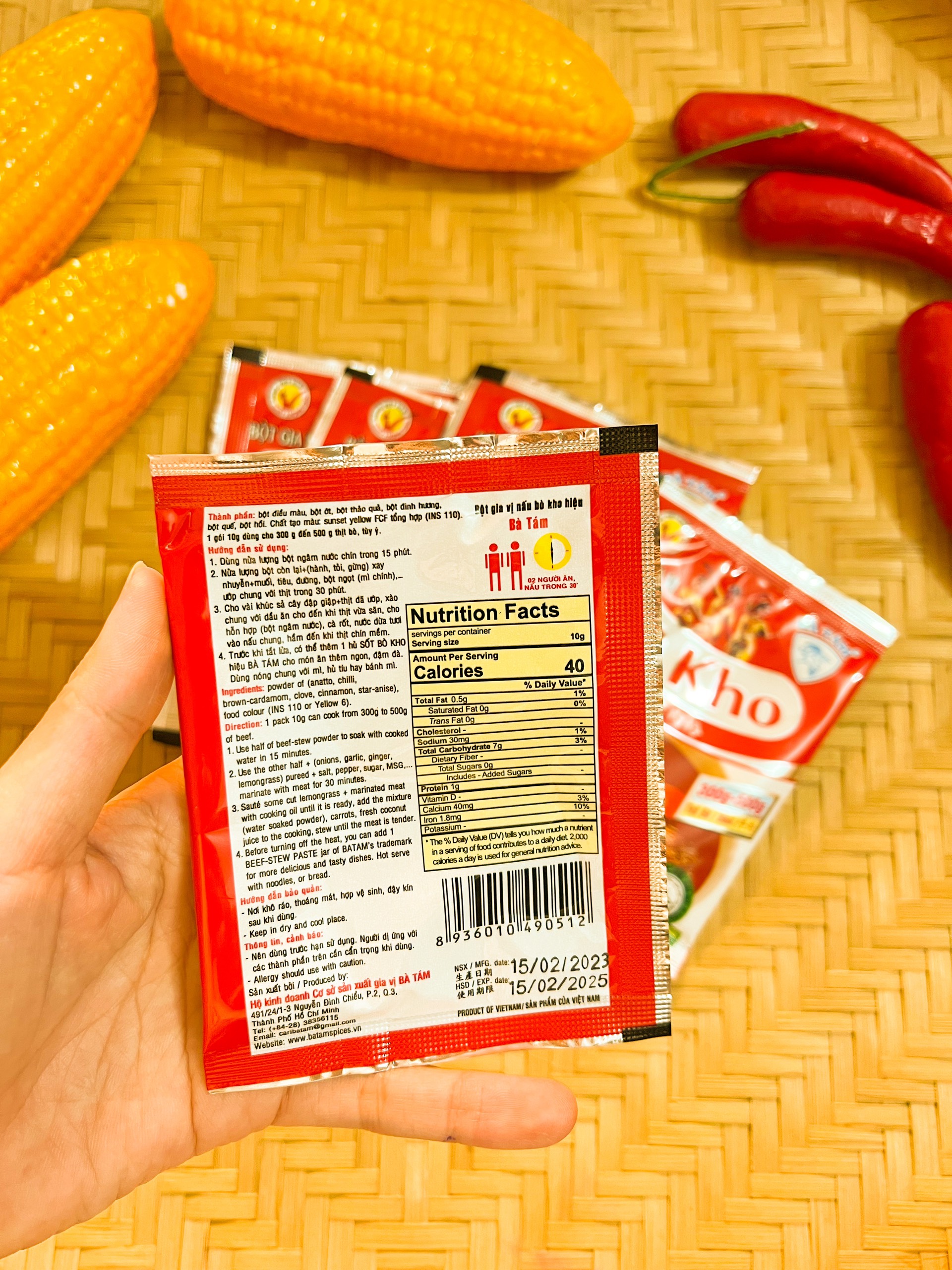 BỘT GIA VỊ BÒ KHO BÀ TÁM - GÓI 10GR