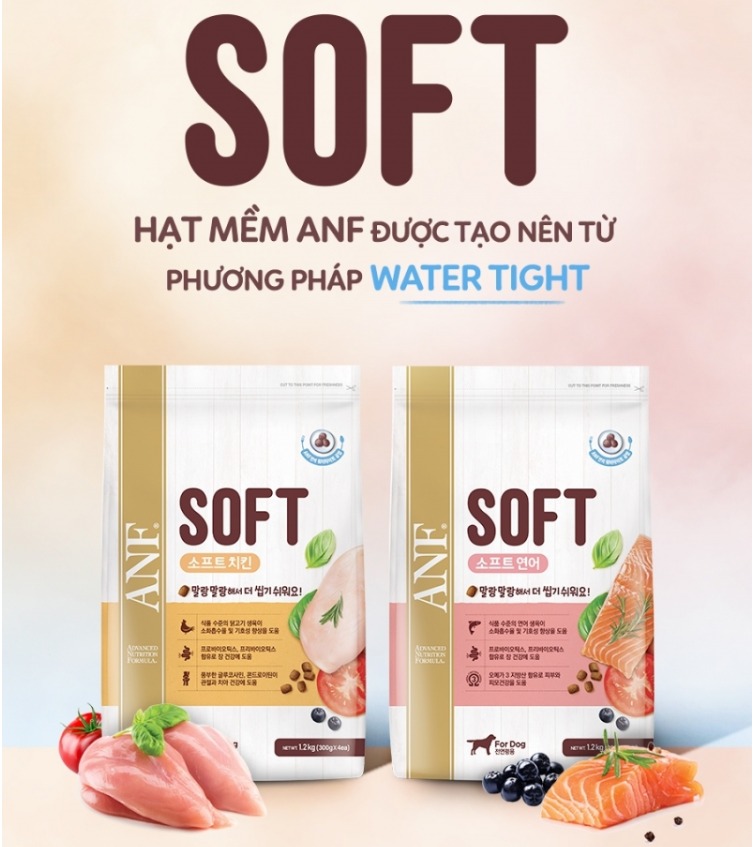 [Mẫu Thử 50g] Hạt Mềm Hữu Cơ Cho Chó ANF SOFT (Hàn Quốc) - Cho Chó Mọi Lứa Tuổi - [Nông Trại Thú Cưng]