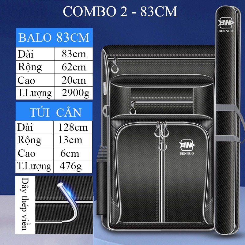 Túi đựng ghế câu đài,túi đựng rọng đựng cá,balo đựng cần câu bennuo - bb16