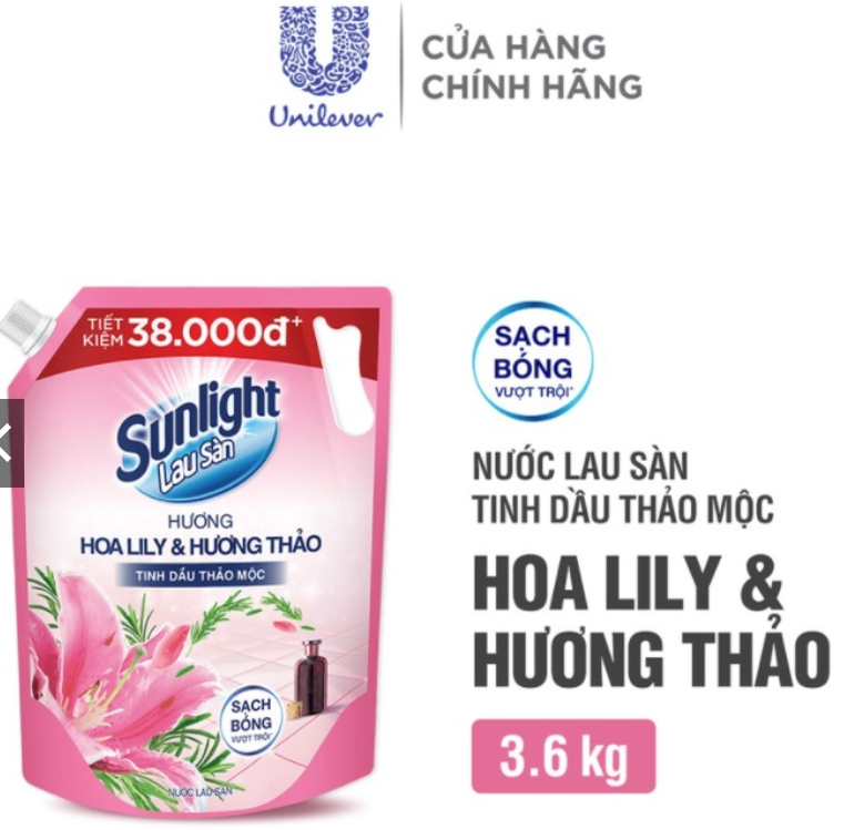 Nước Lau Sàn Sunlight Túi 3.6 Kg