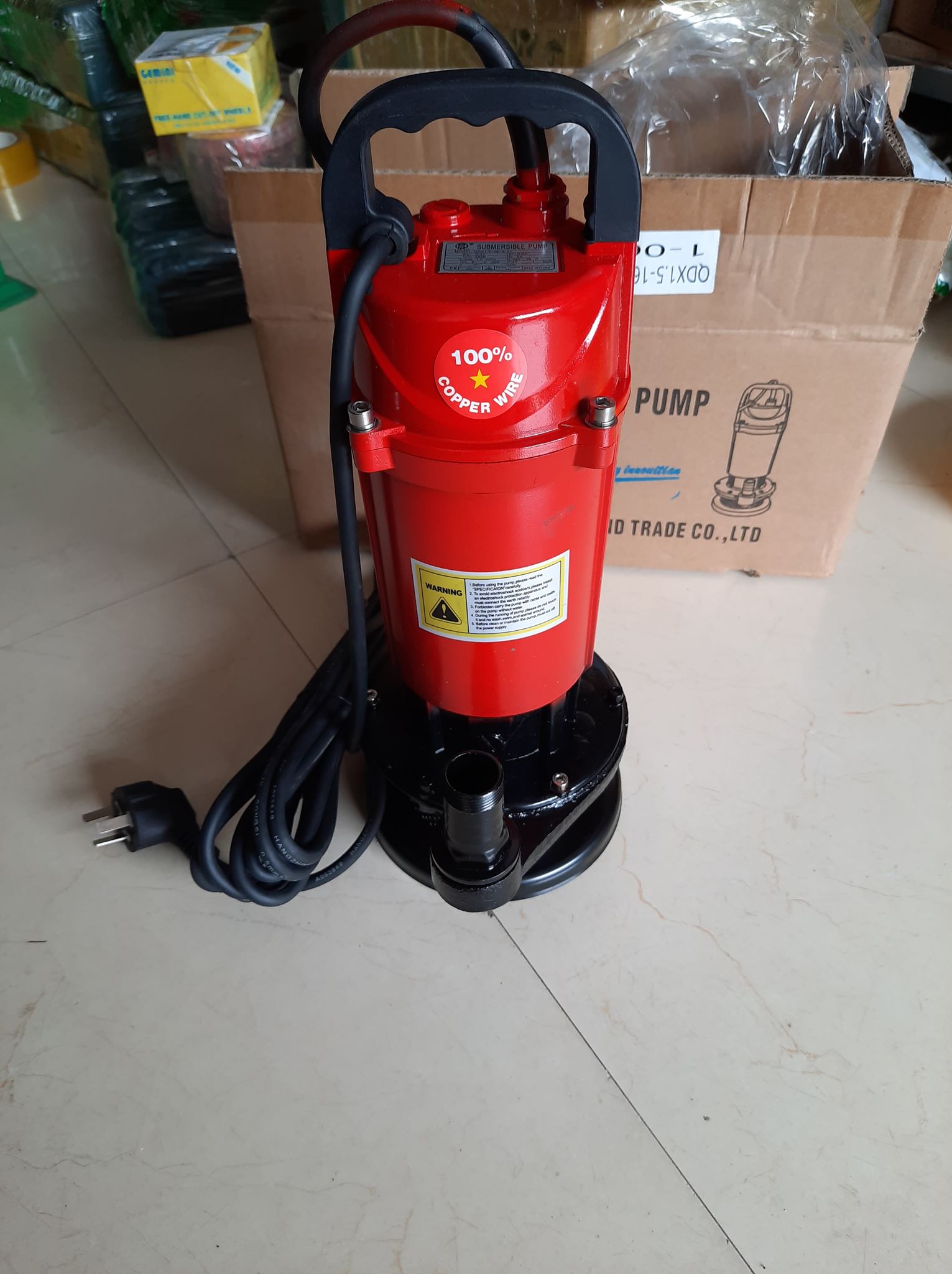 Máy bơm tõm đỏ 370w