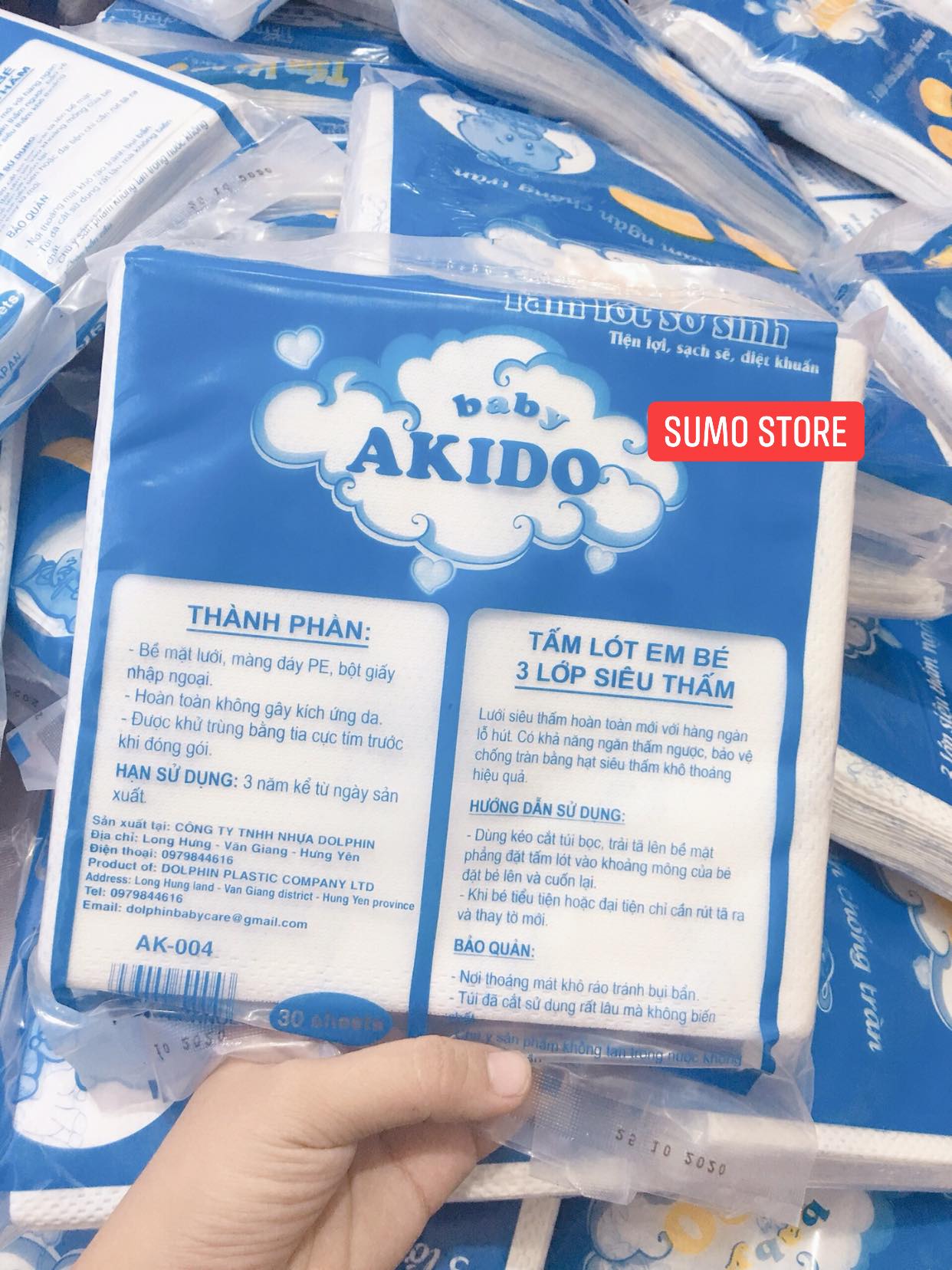 giấy lót phân su cho bé AKIDO