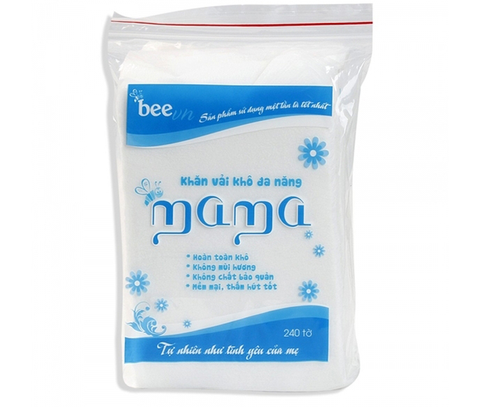 Khăn vải khô đa năng Mama (240 chiếc/túi)