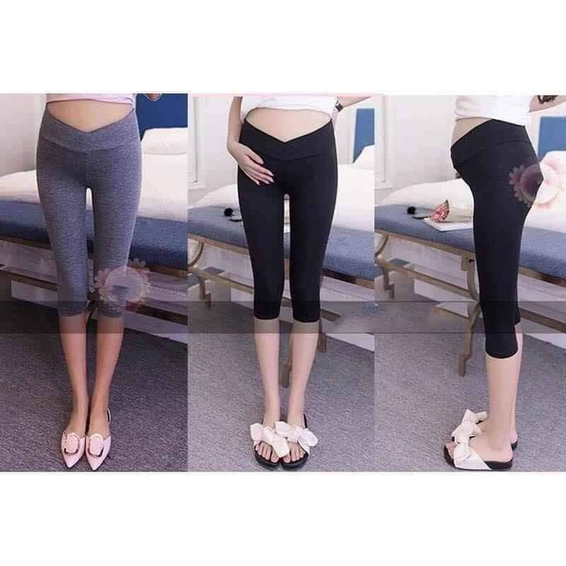 Quần ngố bầu cạp chéo 2 mầu đen-xám