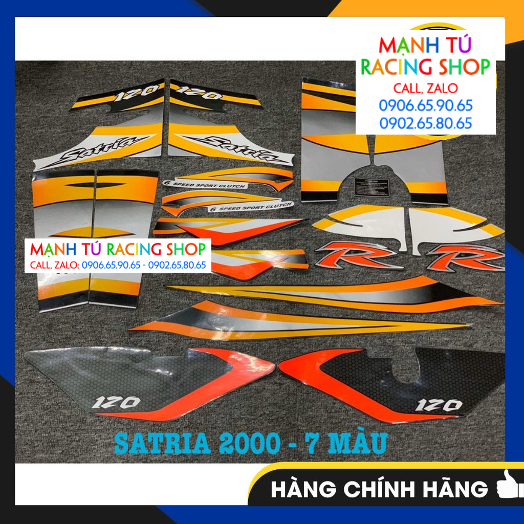 Tem satria 2000 - 7 màu - tem 3 lớp