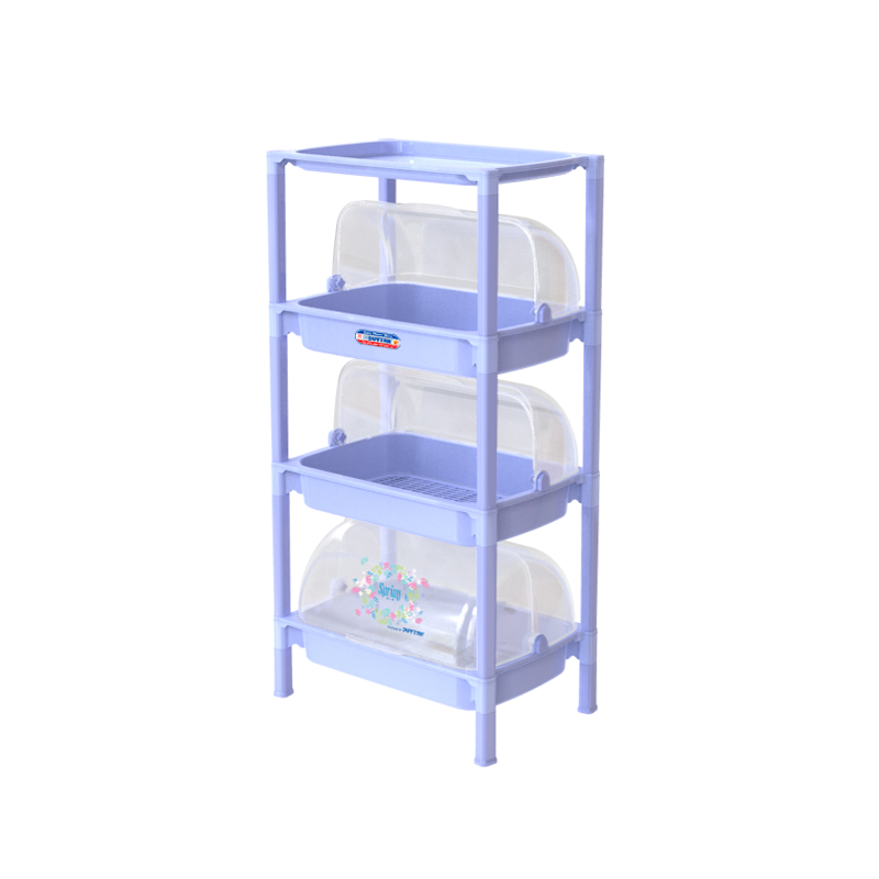[HCM]Kệ chén nhựa duy tân LỚN 3 ngăn-4 tầng- KT- 59.5 x 40.5 x 121 cm