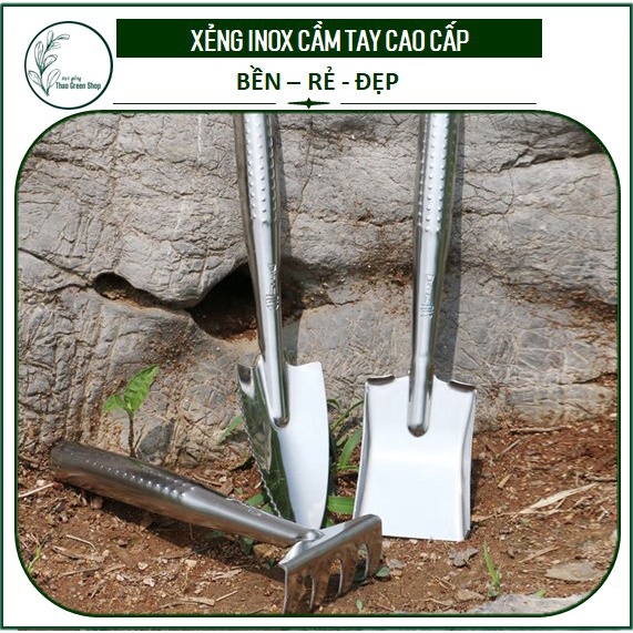 Bộ 3 món làm vườn inox bền đẹp không han gỉ