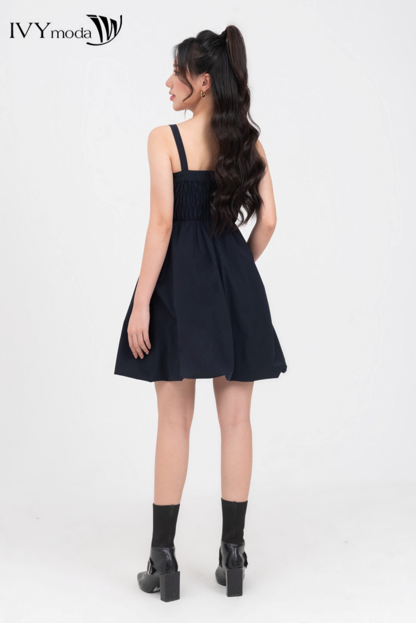 Đầm balloon nhún eo IVY moda MS 41B9477