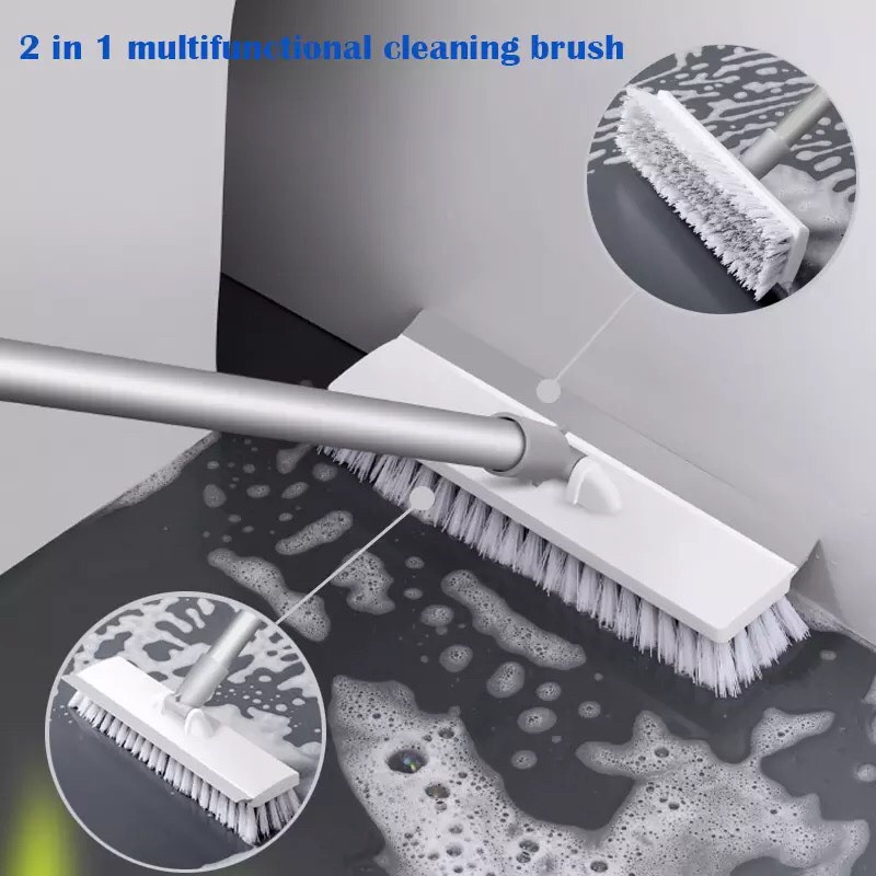 Cây chà sàn 2 đầu cọ chà sàn nhà tắm, chà sàn vệ sinh quét nước cọ rửa toilet a0813