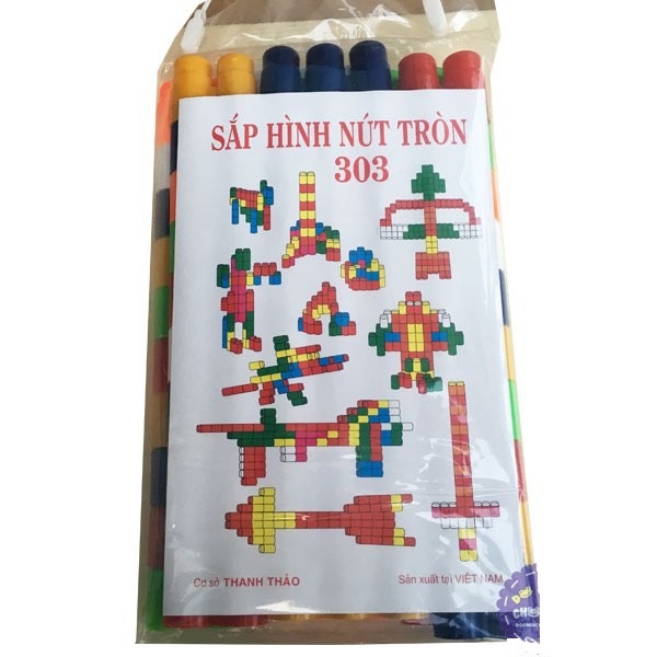 Đồ Chơi Xếp Hình Nút Tròn Mầm Non Ráp Sung Ráp Kiem