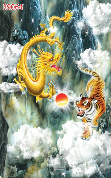 Tranh 3D con Hổ dán tường