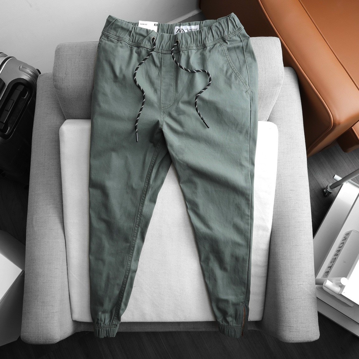 quần dài jogger đũi nam cao cấp