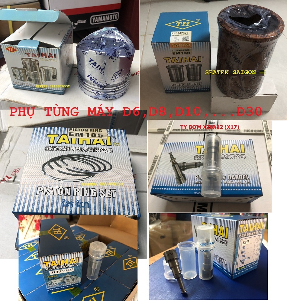 Ty bơm dầu, Lúp bê máy D6 D8 D10 D12 D24 R175A EM185