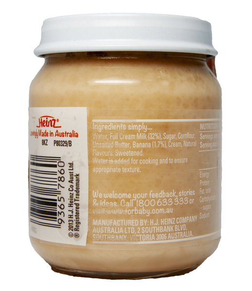 Lọ Custard Vị Chuối HEINZ 110g (Bé 6 tháng tuổi) (Date T10/2024)