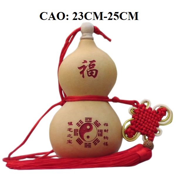 Bầu hồ lô - khắc laze cao từ 17cm đến 25cm có nắp đậy